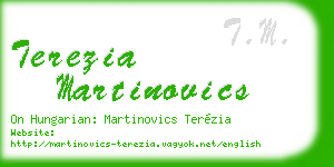 terezia martinovics business card