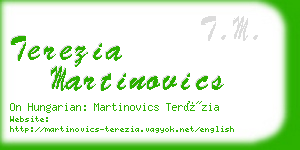 terezia martinovics business card